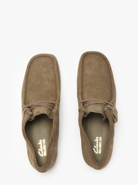 Derby Veterschoenen Wallabee Uit Leder Clarks Groen men 26180920 ander zicht 4